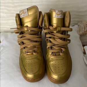 Nike Gold High Top Sneakers